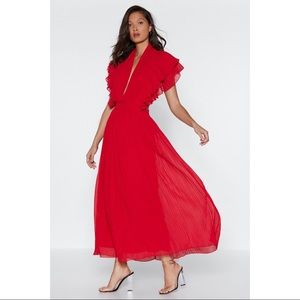 NWT NastyGal IVIVI red maxi dress